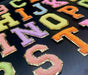 Multicolored  Chenille 5cm Iron-On Patch Letters