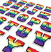 3D Varsity Style Rainbow 5cm Chenille Iron-On Patch Letters