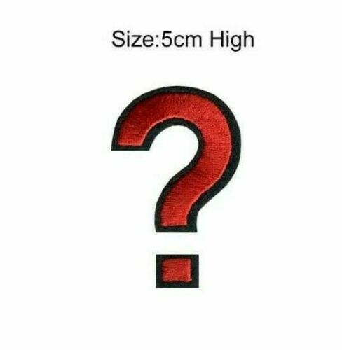 Red Silver Black Punctuation Iron-On Patch?