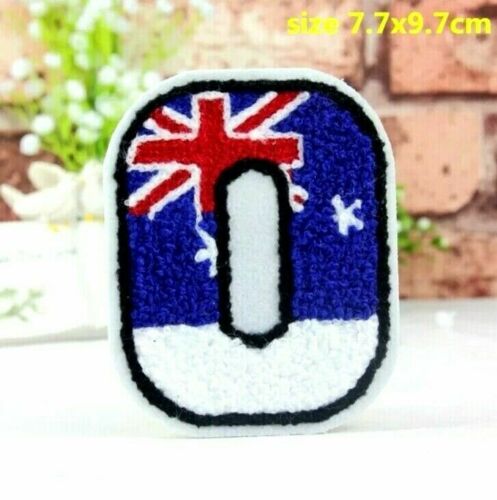 Country Flag Towel 9.5cm Sew On Patch Number 0