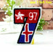 Country Flag Towel 9.5cm Sew On Patch Number 7